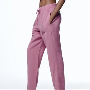 Zara - NEW flow pants in pink XS